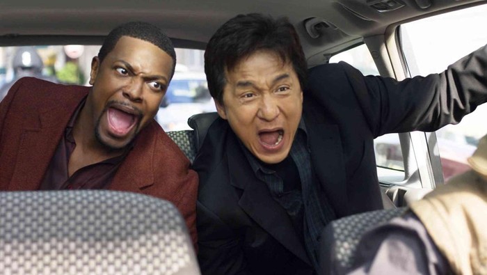 Chris Tucker dan Jackie Chan di Rush Hour.
