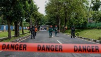 BPBD Provinsi Banten menggelar simulasi kesiapsiagaan terhadap bencana Kegagalan Teknologi di Kawasan Industri Krakatau, Kota Cilegon, Banten, Rabu (26/11/2025). ANTARA FOTO/Muhammad Bagus Khoirunas