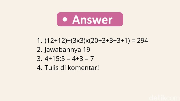 Kamu sering dapat nilai 100 di ujian matematika? Coba jawab soal-soal ini dulu, baru kelihatan seberapa jagonya!