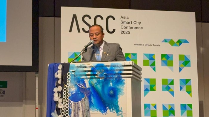 Gubernur Sulsel Andi Sudirman Sulaiman saat menjadi pembicara di ASCC 2025 Jepang.