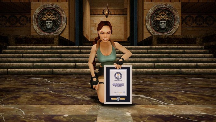 Guinness World Record menetapkan Lara Croft dari game Tomb Rider, sebagai pahlawan wanita game terlaris. Selain itu, ada gelar lain yang diberikan kepada Lara ialah rekor karakter game paling sering menghiasi sampul majalah.