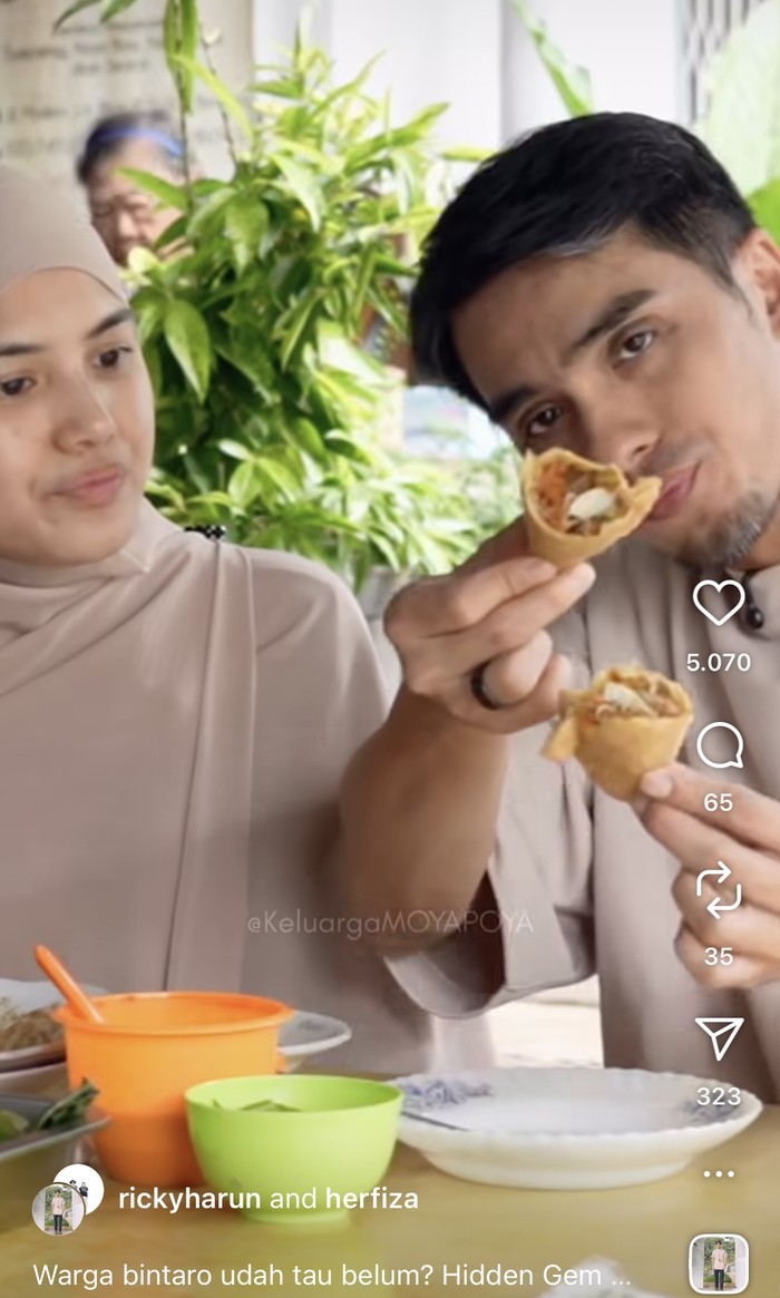 Momen Hangat Herfiza Novianti Saat Makan Bersama Keluarga