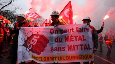 Pekerja ArcelorMittal Turun ke Jalan, Desak Nasionalisasi Pabrik Baja di Paris