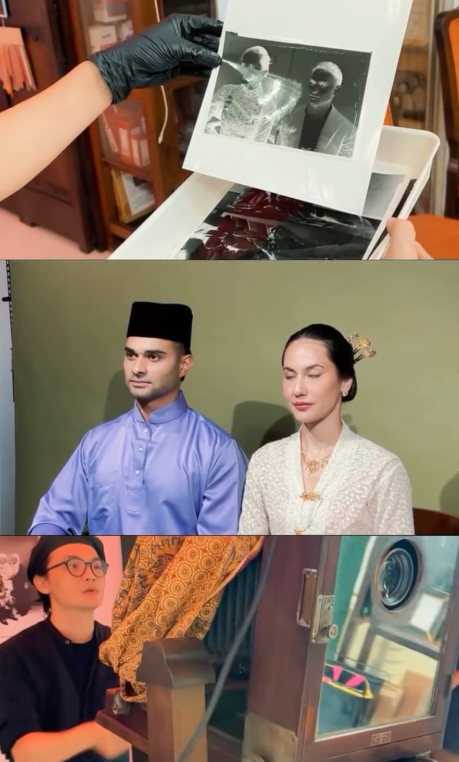 Pevita Pearce dan Mirzan Meer baru saja merayakan anniverary pernikahannya yang pertama. Keduanya memilih tampil tradisional kenakan busana adat. Foto: Instagram/@pevpearce