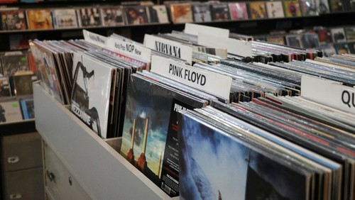 Exterior and shop window of D'Amato Records, founded in 1885 by Italian immigrant Giovanni D'Amato and, according to the current owner, is the world's oldest record shop, in Valletta, Malta, October 17, 2025. REUTERS/Valeria Thomas