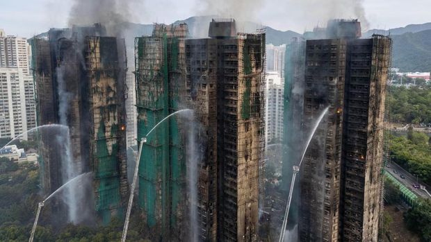 Wang Fuk Court di Hong Kong/Vernon Yuen/Nexpher/ZUMA Press Wire/Shutterstock via The Guardian Wang Fuk Court di Hong Kong