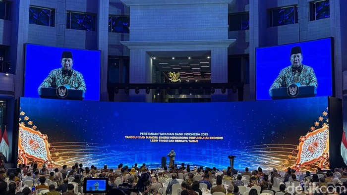 Presiden Prabowo dalam acara Pertemuan Tahunan Bank Indonesia
