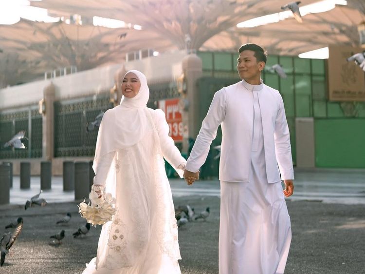 7 Momen Romantis Dara Arafah dan Rehan Mubarak Ikat Janji Suci di Madinah