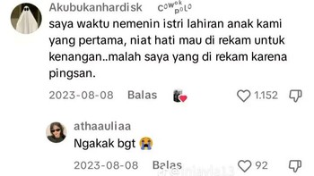 Mau Rekam Proses Lahiran, Suami Malah Pingsan. Cerita seorang ayah yang berniat merekam proses kelahiran untuk kenangan, tetapi malah pingsan dan justru dirinya yang direkam. Foto: x.com/@emakjulidd