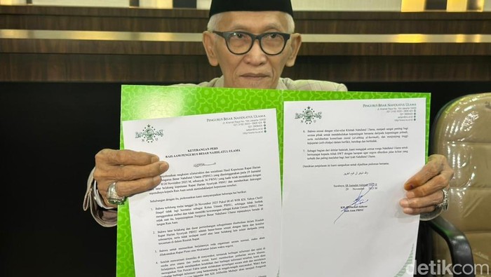 Konferensi pers Rais Aam PBNU putuskan Gus Yahya bukan Ketum PBNU