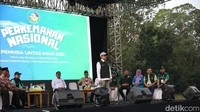 Ketua Umum PKB Muhaimin Iskandar membuka Perkemahan Nasional Lintas Iman resmi dibuka di Buperta Cibubur, Jakarta Sabtu (29/11/2025).