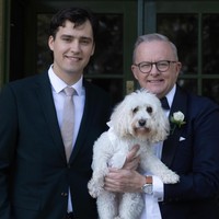 Pernikahan Anthony Albanese juga dihadiri oleh Nathan, putranya dengan mantan istri yang telah dicerai pada 2019.Foto: Instagram @albomp