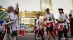 Aksi Solidaritas Palestina Lewat Jalan Bersama di CFD Jakarta