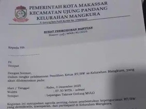 Dalih Lurah di Makassar Minta Bantuan Konsumsi Pemilihan RT/RW ke Pengusaha