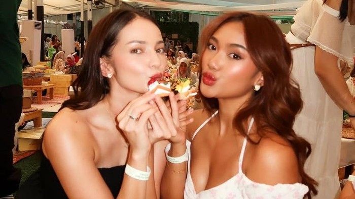 Cantik! Gaya Marion Jola saat Makan Burger hingga ke Piknik Kue