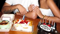 Punya hubungan yang romantis dengan sang kekasih, Marion Jola rayakan ulang tahun Dennis Talakua dengan aneka kue yang meriah. Foto: Instagram @lalamarionmj