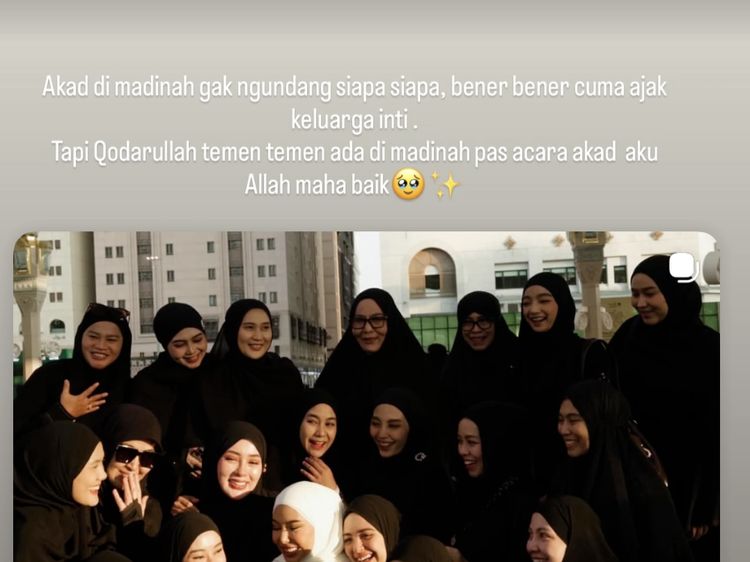 Dara Arafah Terharu Sahabat Hadiri Akad Nikah di Madinah Meski Tanpa Undangan