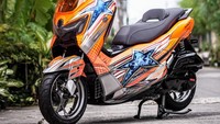 Racing Abis! Yamaha Nmax Turbo Ini Dimodifikasi ala Grafis Replika Helm Balap
