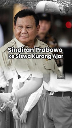 Video: Sindiran Prabowo soal Fenomena Siswa Kurang Ajar