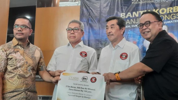 CT ARSA Foundation akan menyalurkan donasi senilai ratusan juta untuk bencana banjir dan longsor yang melanda Sumatera. Donasi akan dikirimkan via KRI Radjiman. (dok CT ARSA)