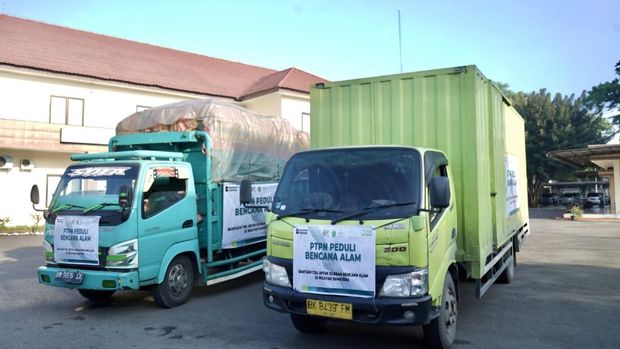 Distribusi logistik ke sejumlah lokasi di Sumut dan Aceh (Dok PalmCo)