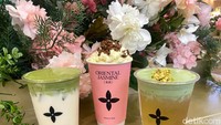 Konsep floral tea menjadi andalan dari Molly Tea. Mereka juga mengusung tagline Jasmine Delight at First Sight, di mana teh melati memang bahan utama yang disukai mereka. Foto: Yenny Mustika Sari/detikcom