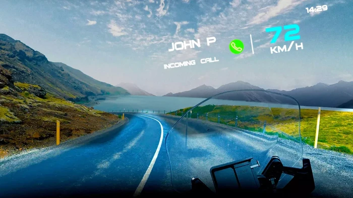 Shoei bikin helm dengan head up display