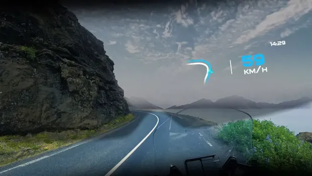 Shoei bikin helm dengan head up display