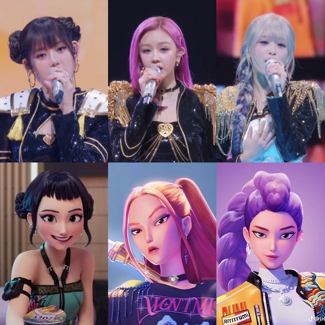 Terlepas dari kritik yang berdatangan soal nada tinggi Ahyeon, kreator KPop Demon Hunters memberikan pujian untuk BABYMONSTER saat menerima penghargaan di atas panggung. Lagu Golden meraih piala “Music Visionary of The Year” dan “Best OST.” Foto: Instagram