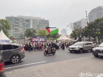 Video: Ada Aksi Bela Palestina di Kedubes AS Jelang Reuni Akbar 212