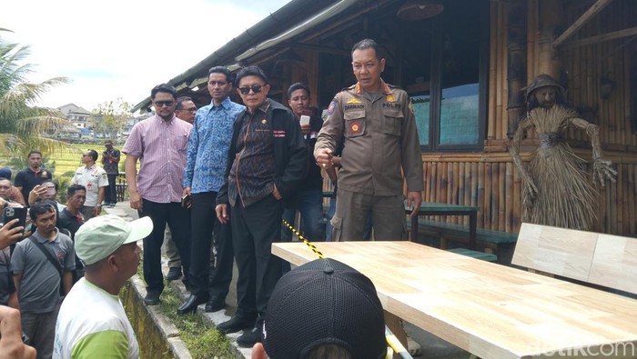 Pansus Tata Ruang dan Aset Perizinan (TRAP) DPRD Bali melakukan inspeksi mendadak (sidak) ke DTW Jatiluwih, Kecamatan Penebel, Tabanan, Selasa (2/12/2025). (Krisna Pradipta/detikBali)