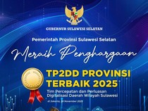 Pemprov Sulsel Raih Penghargaan TP2DD Terbaik 2025 dari Kemenko Perekonomian
