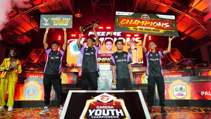 Kompetisi Free Fire antar pelajar di Indonesia, Garena Youth Championship (GYC) 2025, resmi berakhir. Gelar juaranya berhasil diraih oleh SMAN 5 Ambon.