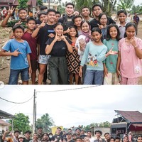 Melalui akun Instagram pribadinya artis sekaligus anggota DPR RI Verrel Bramasta membagikan momen saat dirinya ikut turun tangan langsung membantu para korban bencana di Sumatera Barat. Foto: Instagram/@bramastavrl