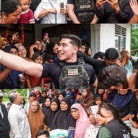 Sebagai publik figur, kehadiran Verrel pun langsung jadi sorotan. Terlihat putra Venna Melinda itu mengenakan kaos ketat hitam dipadukan dengan vest motif army. Foto: Instagram/@bramastavrl