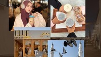Kalau ini momen Wirda ketika melakukan perjalanan umroh beberapa waktu lalu. Ia merekomendasikan untuk berkunjung ke Nice Social Enterprise Masjid Quba Madinah. Di sana ada coffee shop juga lho! Foto: Instagram/@wirda_mansur