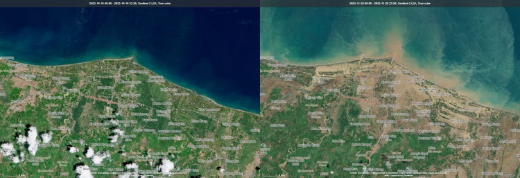 Foto Sebelum dan Sesudah Bencana Banjir Aceh dari Citra Satelit