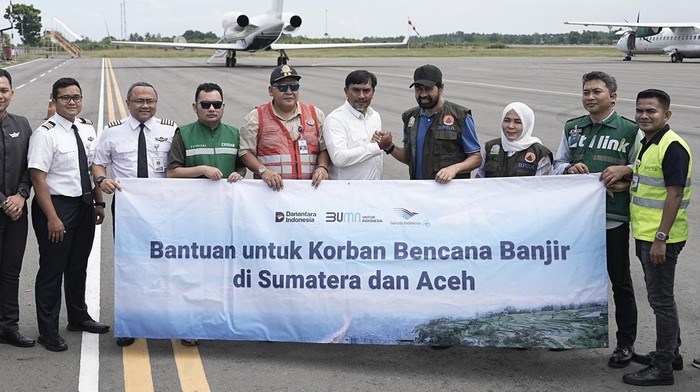 Garuda Kirim 20 Ton Bantuan ke Sumatera
