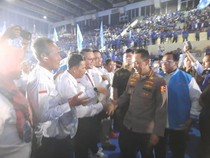 Kapolri Buka Rapimnas KSPSI AGN 2025 di Senayan, Dihadiri Ribuan Massa Buruh