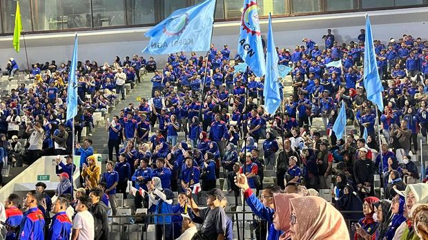 Kapolri Tiba di Rapimnas KSPSI AGN 2025 Kapolri Tiba di Rapimnas KSPSI AGN 2025