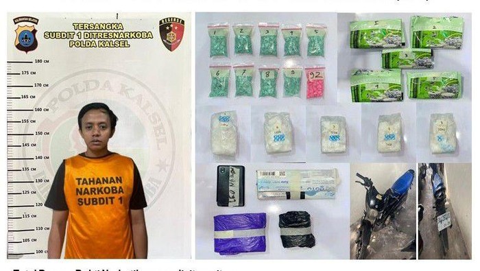 Kurir narkoba ditangkap di Banjarmasin. (Istimewa)