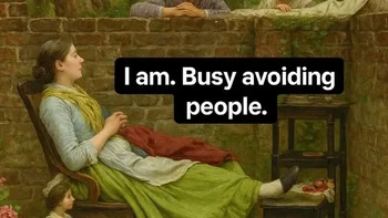 Memang sibuk. Sibuk ngehindarin lo, lo, pada. Foto: classicaldamn via Bored Panda