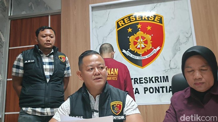 Pelaku yang aniaya anak pacarnya hingga tewas di Pontianak. (Ocsya Ade CP)