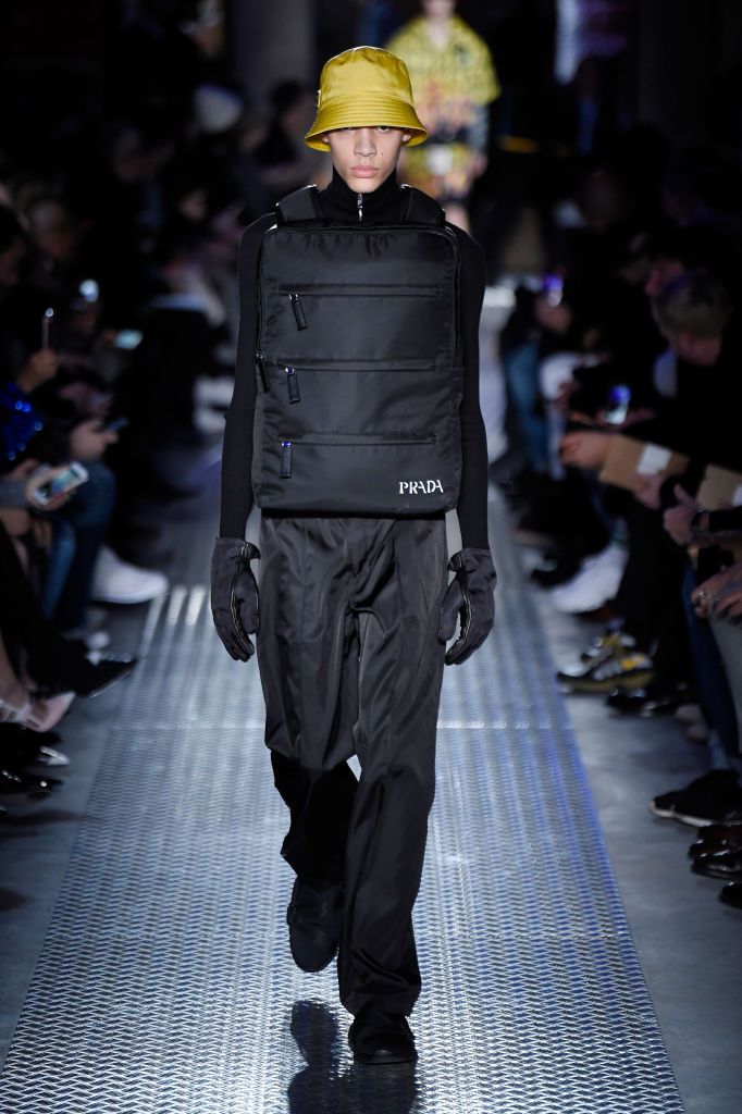 Prada Fall 2019 Model on the catwalk (Photo by WWD/Penske Media via Getty Images)