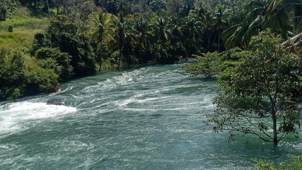 Viral di media sosial aliran Sungai Ombilin di Sumatera Barat jernih hingga dinasarikan tampak seperti sungai di Swiss