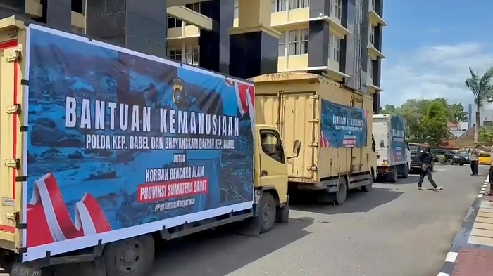 Polda Babel Kirim Bantuan Logistik untuk Korban Bencana di Sumatra Barat