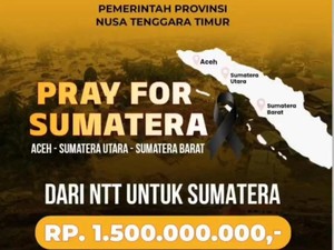 Pemprov NTT Donasikan Rp 1,5 Miliar untuk Korban Bencana di Sumatra