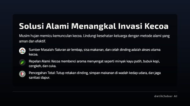 Infografis solusi alami menangkal invasi kecoa