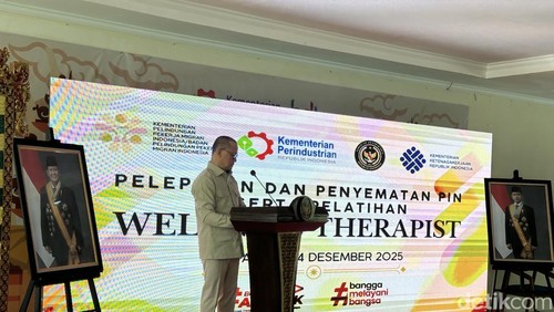 Menteri P2MI Mukhtarudin di Balai Diklat Industri Kemenperin, Denpasar, Kamis (4/12/2025). Rizki Setyo