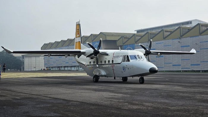 Pesawat NC212i Made in Bandung buat TNI AU Dikirim ke Malang